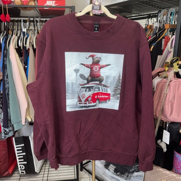 189. Lululemon Limited Edition Seattle Beaver Volkswagen Steady State Crew - Picture 1 of 4